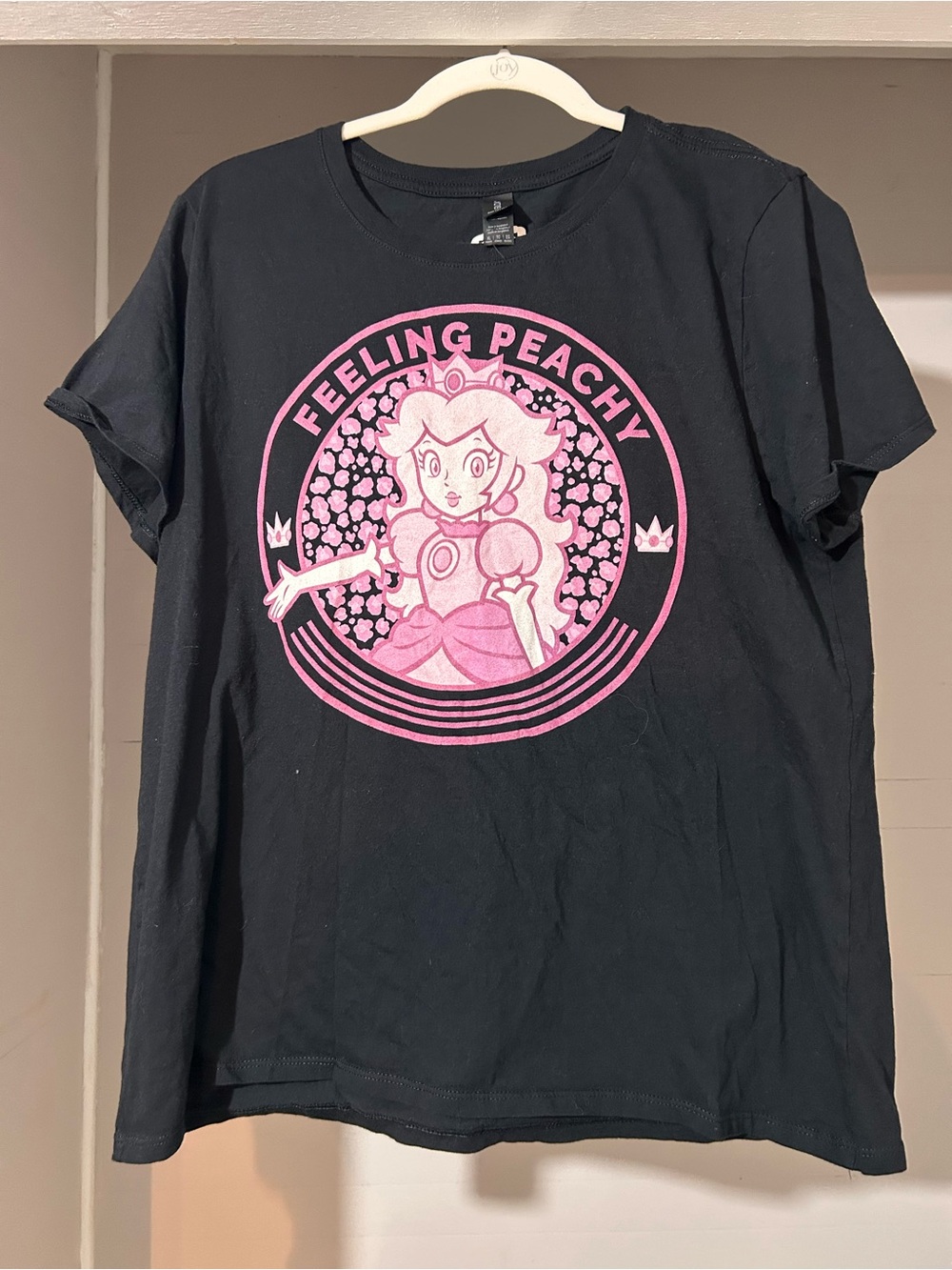 Gildan Black Tee with Pink Princess Graphic